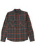 Brixton Bowery Flannel in Walnut Brown/Ultra Marine — Front view