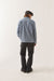Brixton Trademark Shirt in Blue Chambray Micro Stripe — Back view