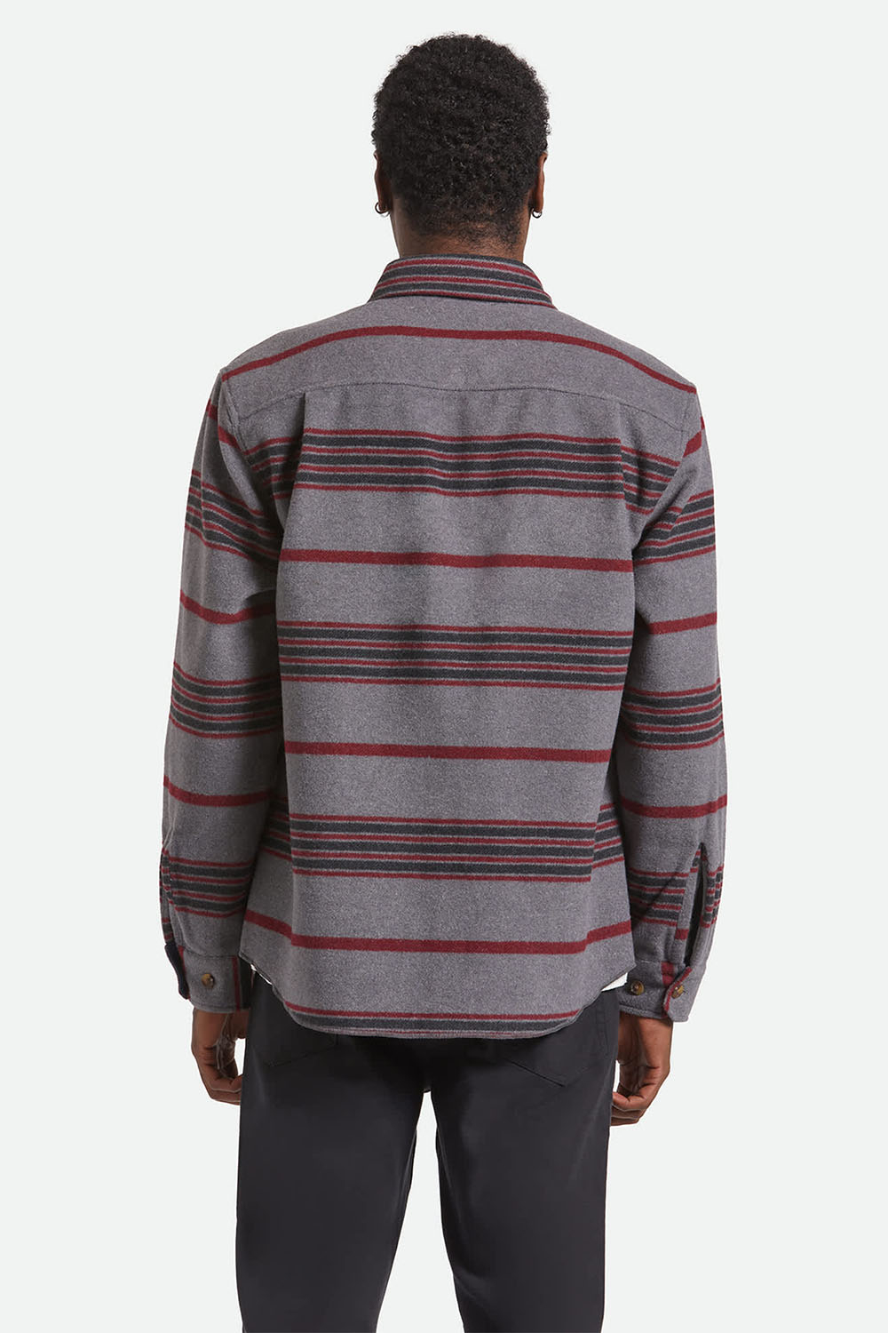 brixton altered threads overshirt multi blanket stripe back
