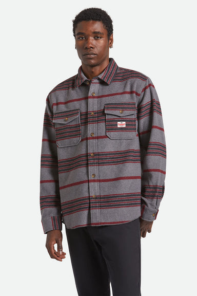 brixton altered threads overshirt multi blanket stripe front
