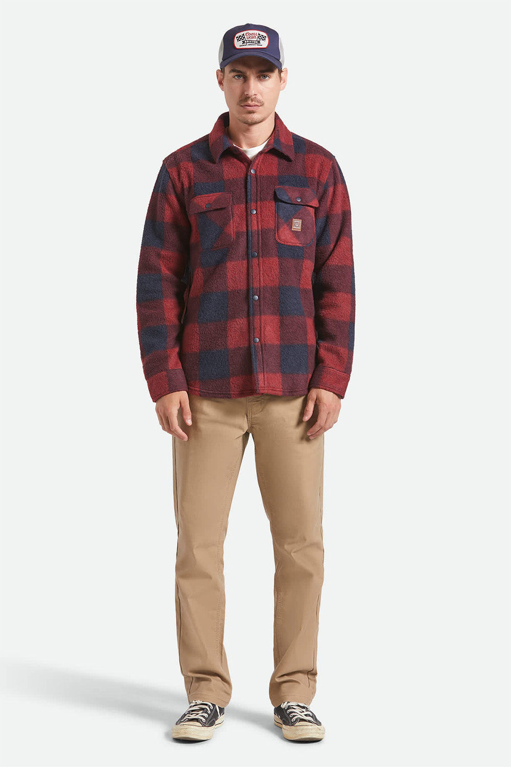 brixton bowery arctic fleece adrenaline rush mood indigo plaid