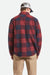 brixton bowery arctic fleece adrenaline rush mood indigo plaid back