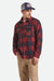 brixton bowery arctic fleece adrenaline rush mood indigo plaid front