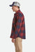 brixton bowery arctic fleece adrenaline rush mood indigo plaid side