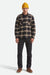 brixton bowery heavyweight ls flannel black cream