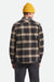 brixton bowery heavyweight ls flannel black cream back