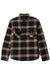 brixton bowery heavyweight ls flannel black cream flatlay
