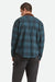 brixton builders bowery perf flannel night sage black back