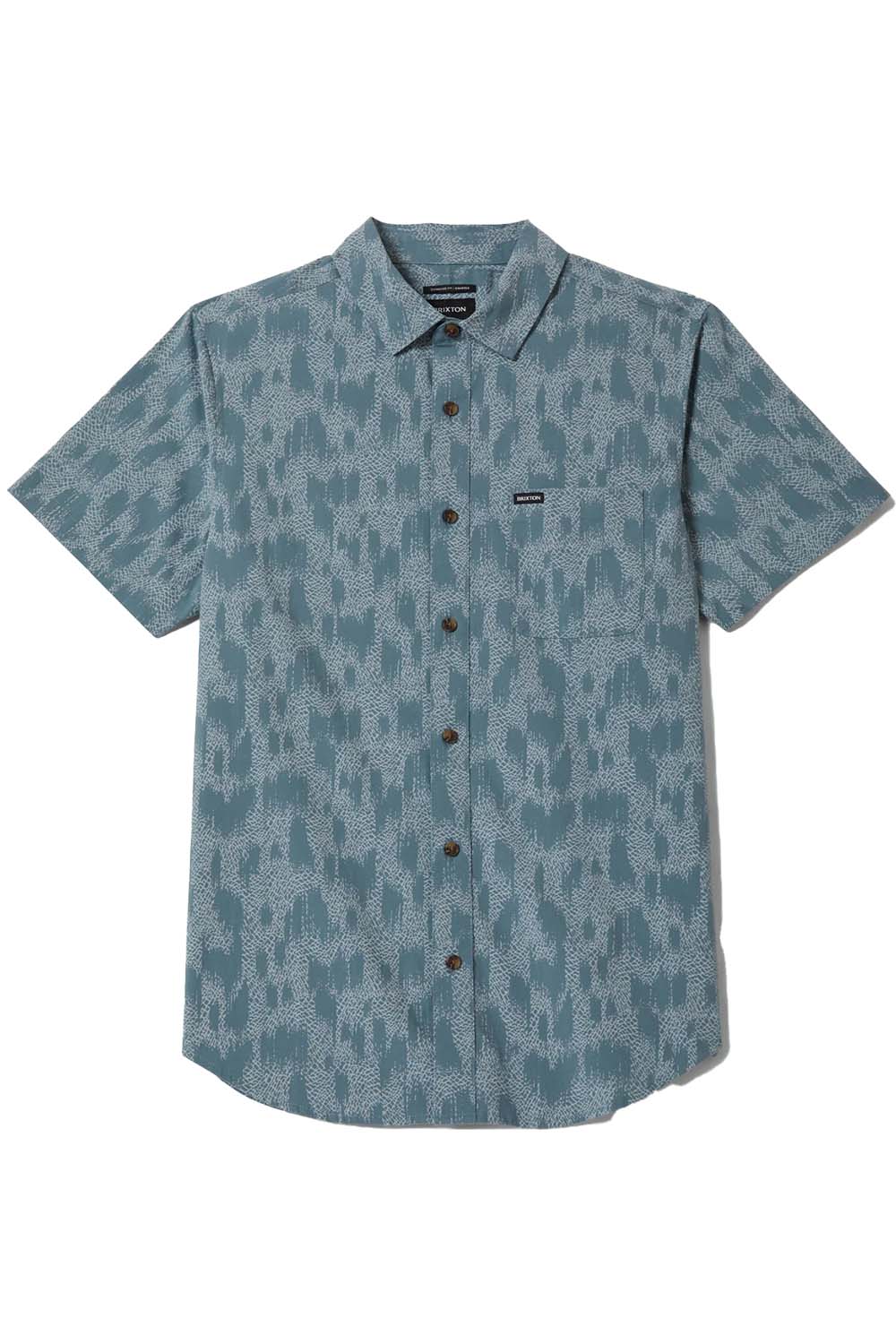 brixton charter print ss trooper crackle paint flatlay