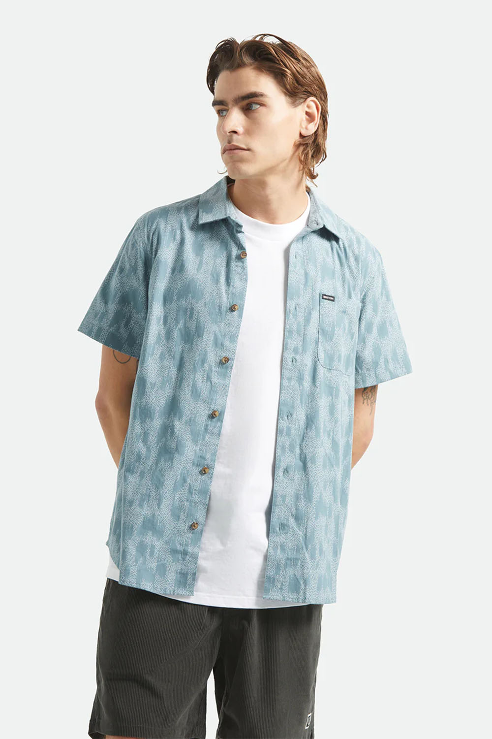 brixton charter print ss trooper crackle paint front