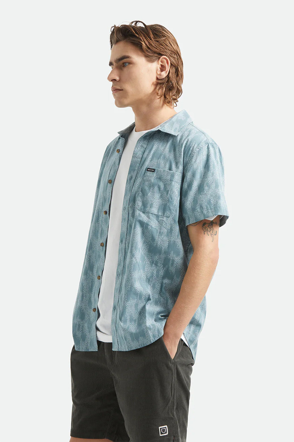 brixton charter print ss trooper crackle paint side