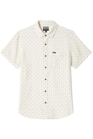 brixton charter slub ss off white micro geo flatlay