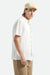 brixton cru striped dobby ss off white profile