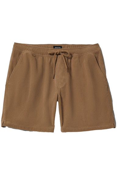 brixton everyday corduroy short vintage khaki flatlay