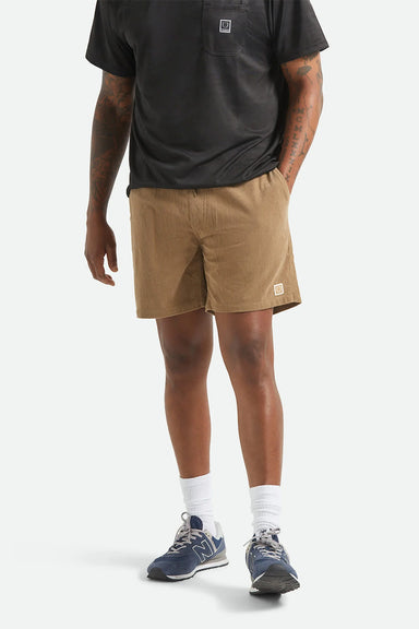 brixton everyday corduroy short vintage khaki front