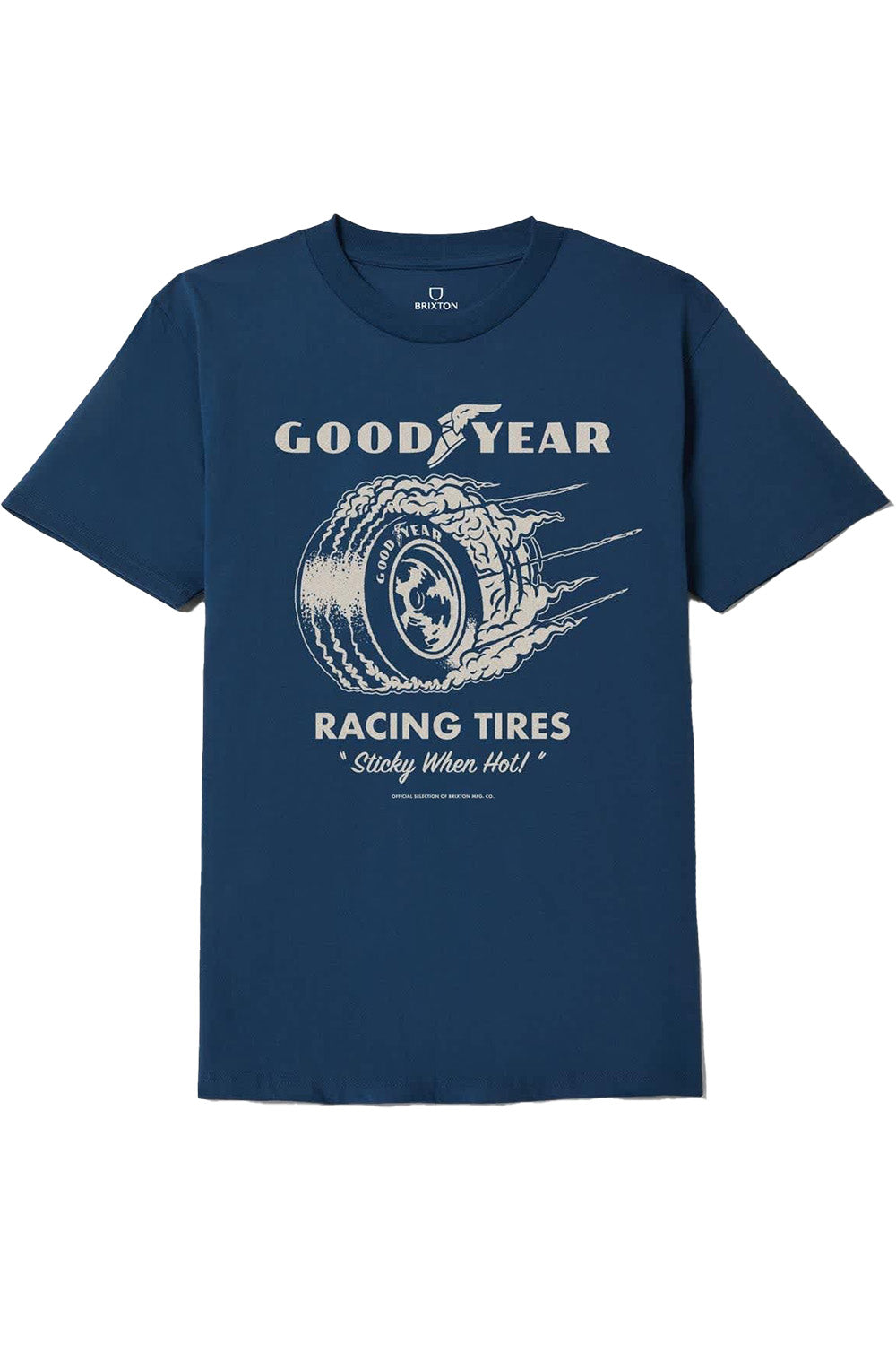 brixton goodyear cheater slick ss navy front
