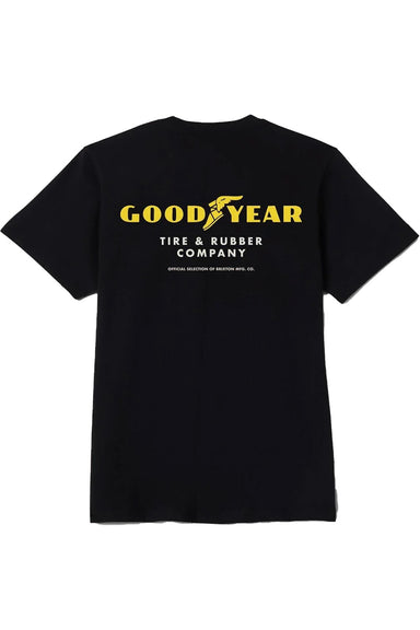 brixton goodyear service pocket tee black back