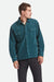 brixton new west overshirt night sage cord front