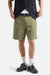 brixton surplus herringbone short washed olive green front