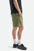 brixton surplus herringbone short washed olive green side