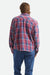 brixton waylon lw overshirt denim plaid back