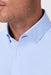 Mizzen+Main Leeward Dress Shirt in Cloud Blue Chalk Stripe — Detail collar view