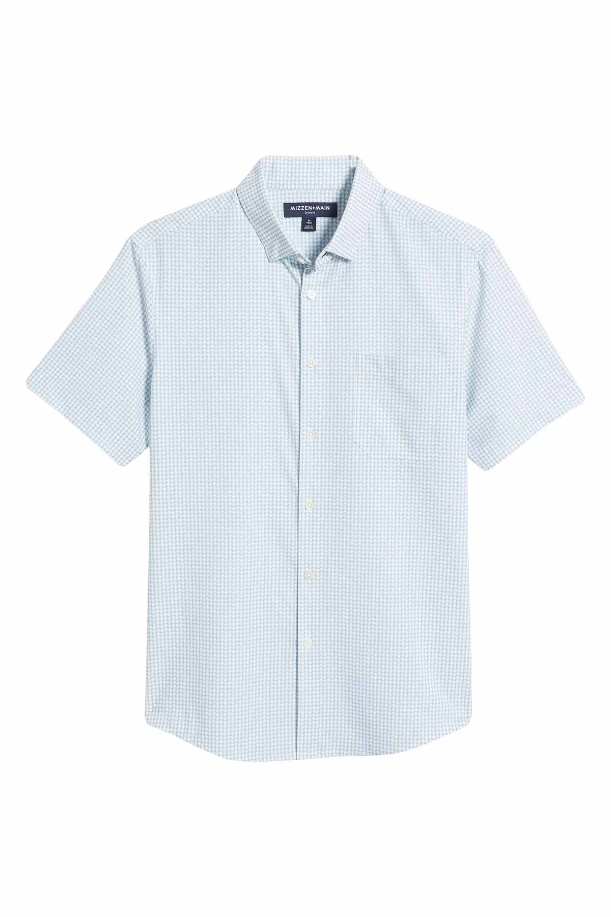 LEEWARD SS Ashley Blue Circle Geo Print