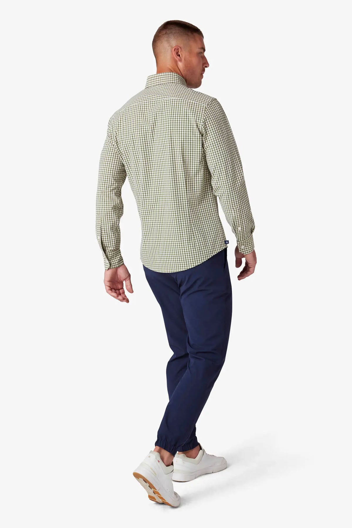 Mizzen + Main - Leeward LS - Sage Gingham - Back