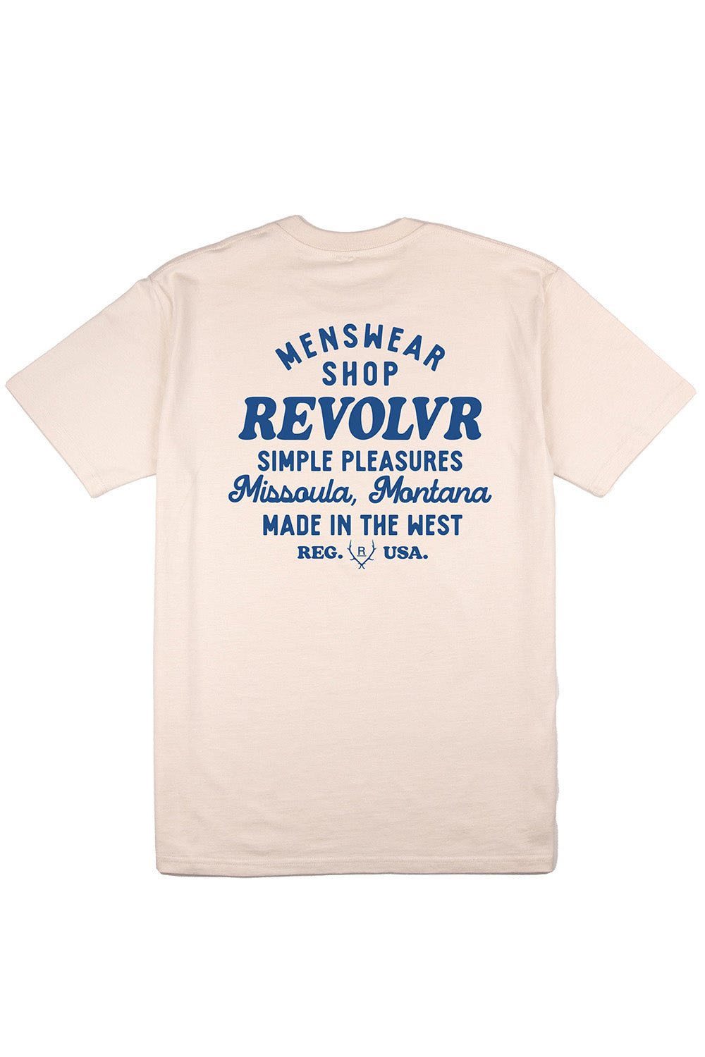 REVOLVR - Missoula Shop Tee - Ecru - Back