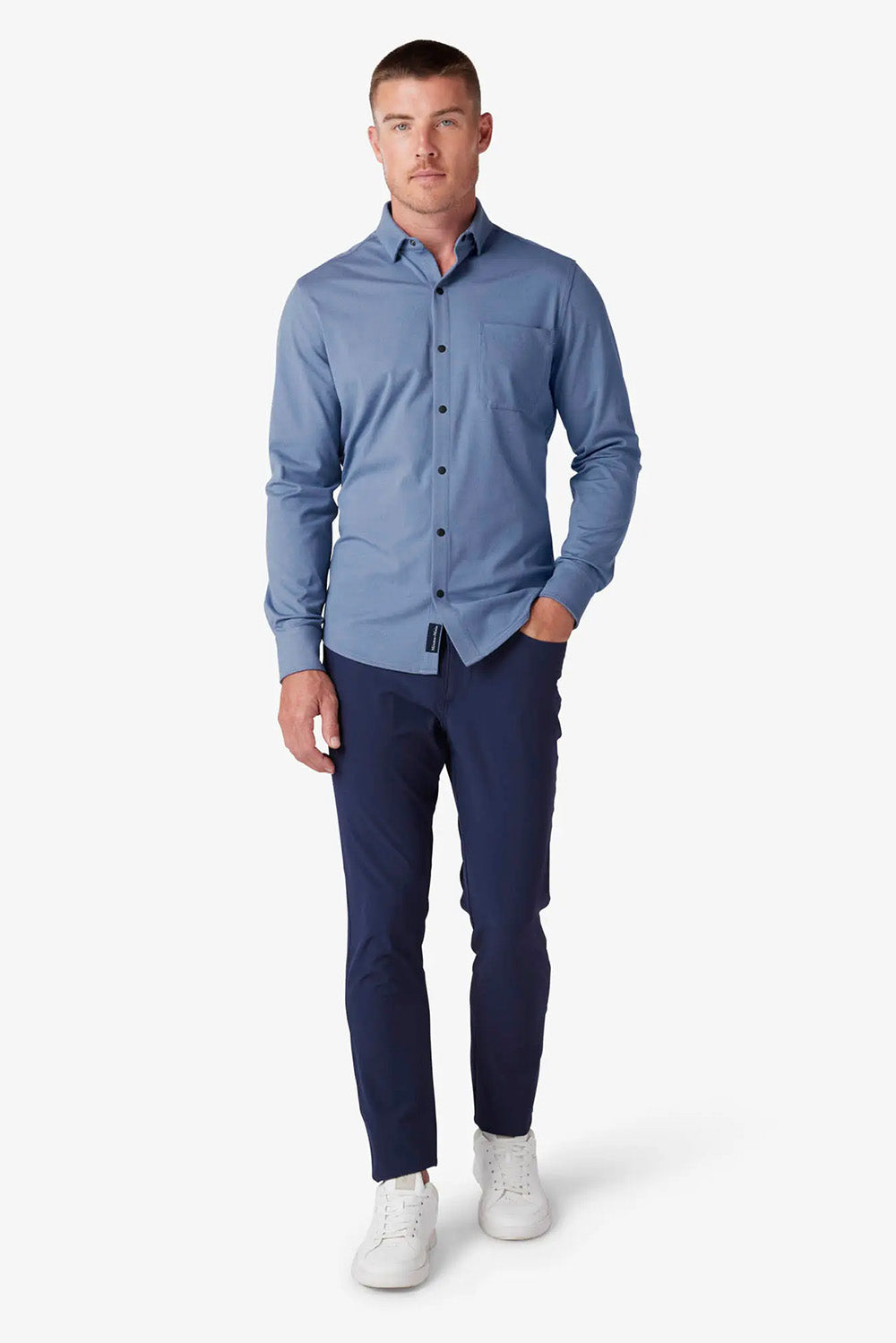 Mizzen + Main - Nolan LS - Coastal Fjord Heather - Front