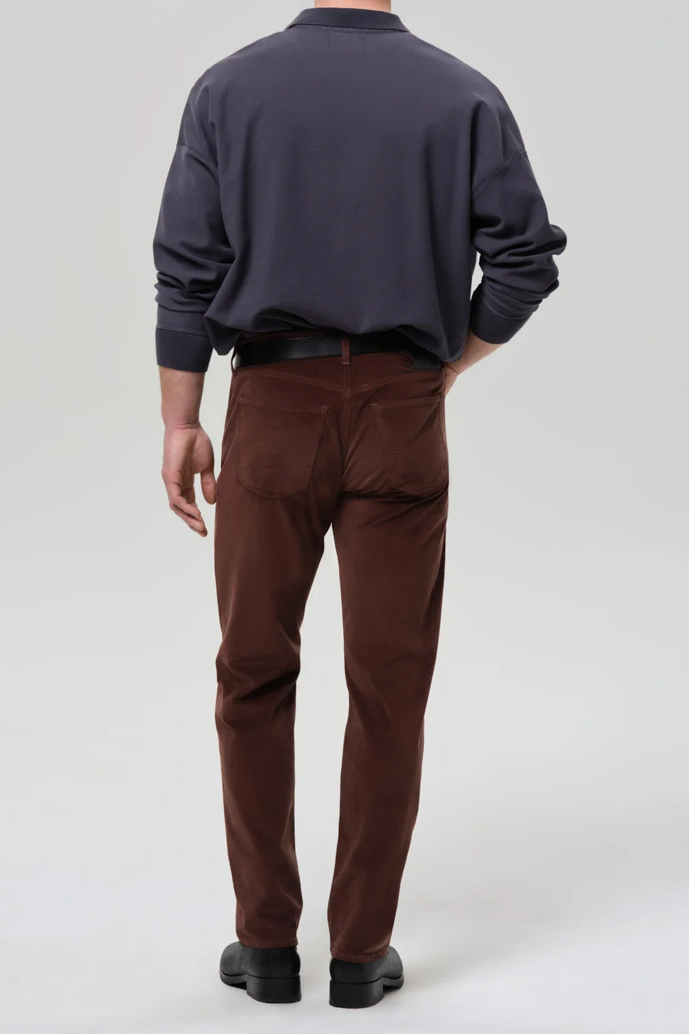 Citizens of Humanity Elijah Velveteen in Brown — back view