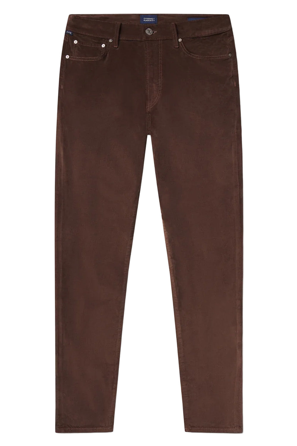 Citizens of Humanity Elijah Velveteen in Brown — flatlay view