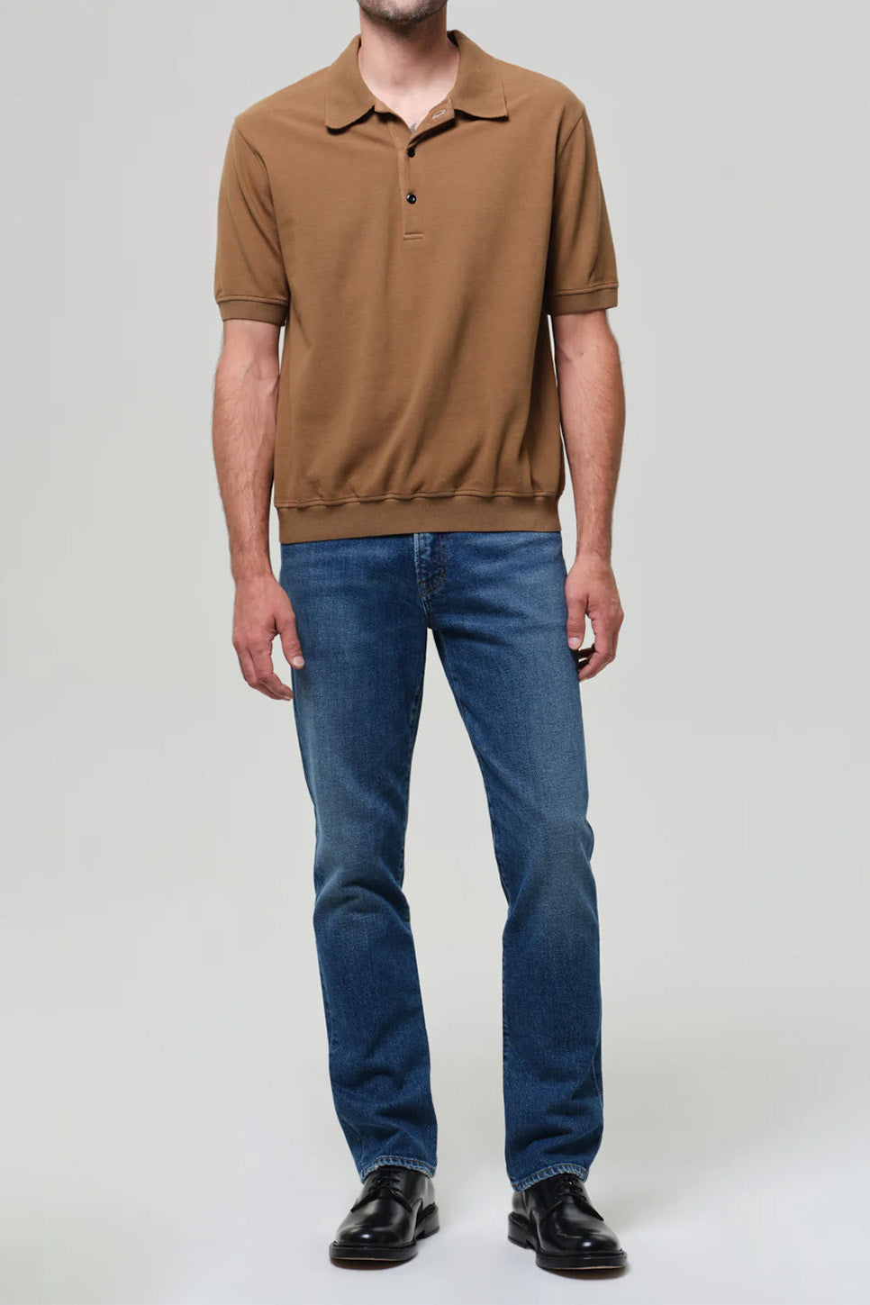 citizens of humanity banded polo vintage kelp