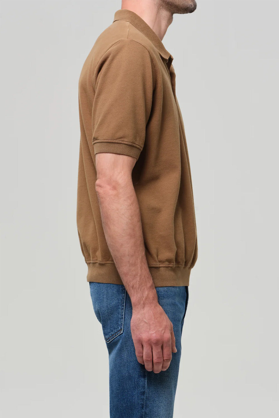 citizens of humanity banded polo vintage kelp side