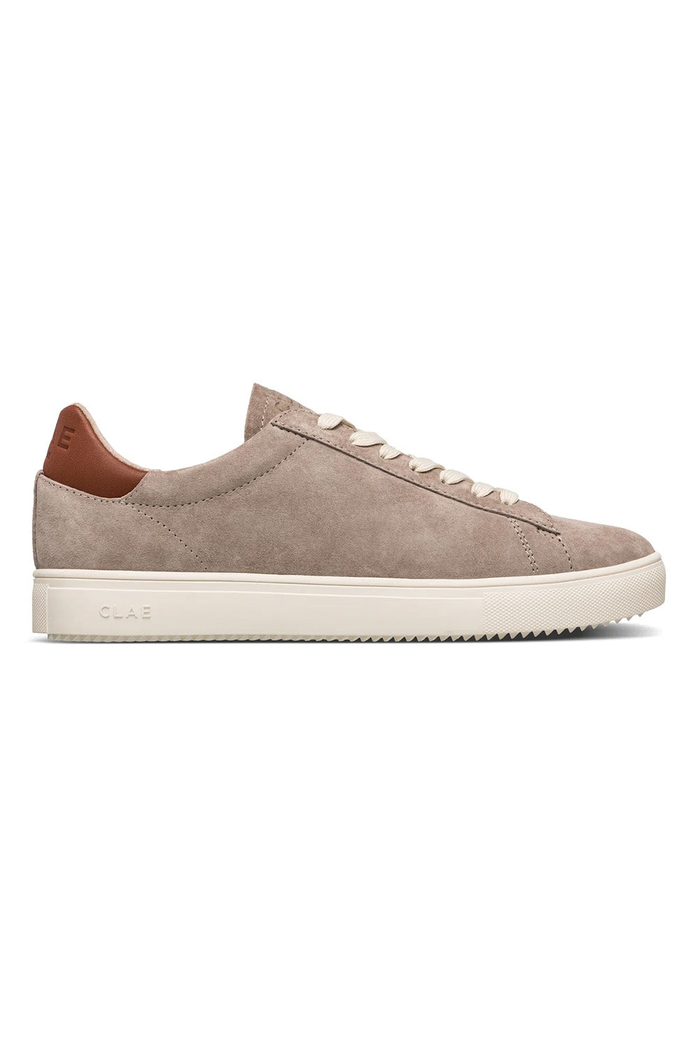 CLAE Bradley in Cobblestone Suede — profile view