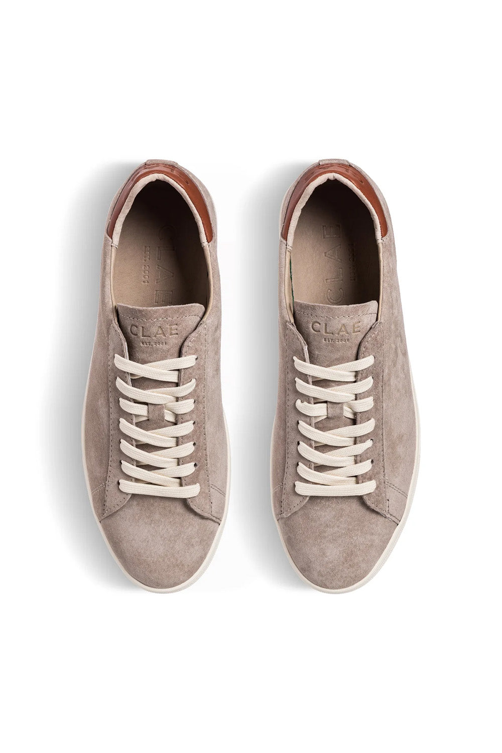 CLAE Bradley in Cobblestone Suede — top view