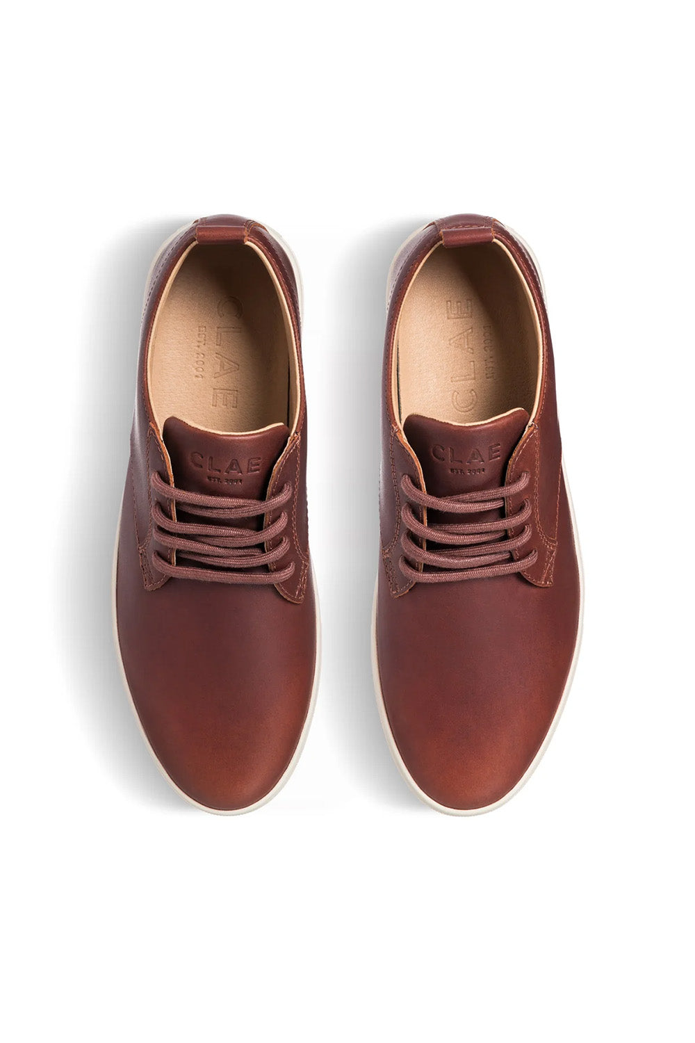 CLAE Ellington SP in Chestnut Oiled — top view