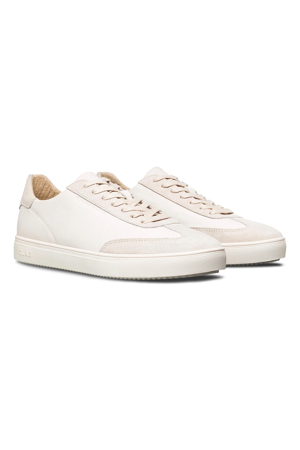 clae deane triple off white leather profile