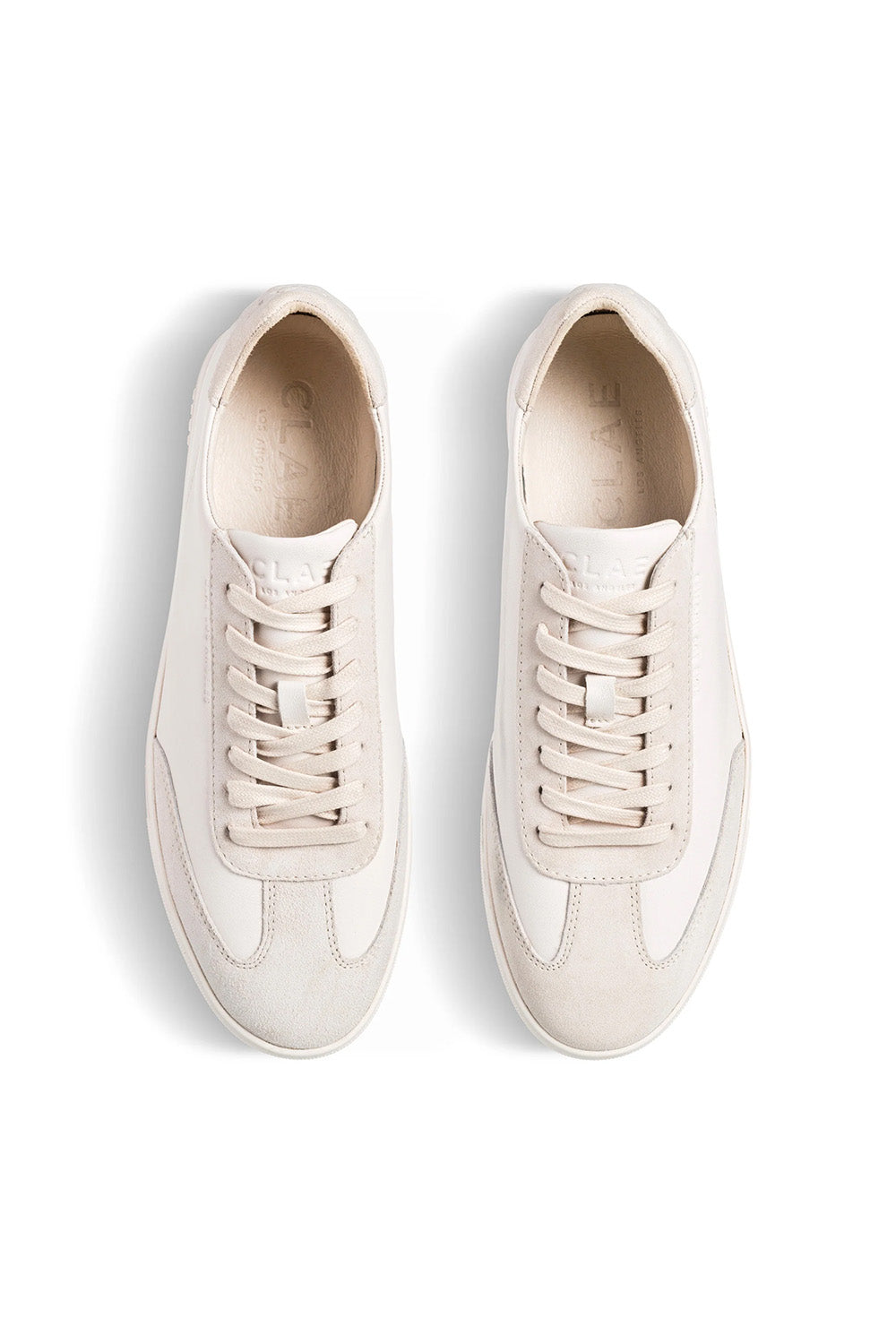 clae deane triple off white leather top