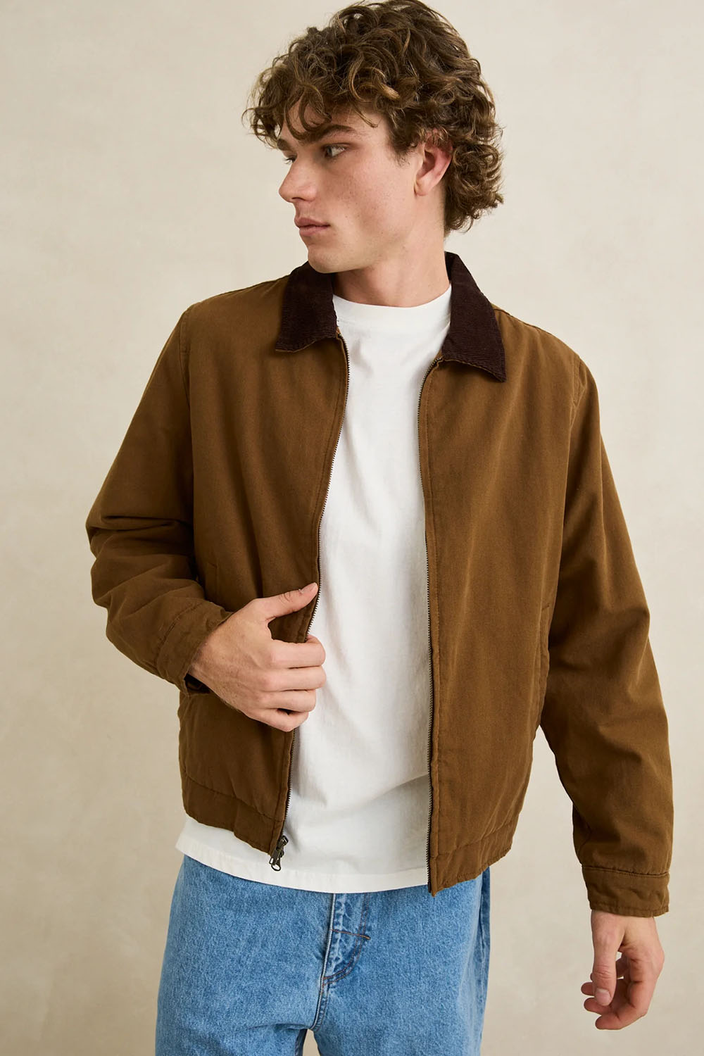 Rhythm James Jacket in Coffee — Profile view