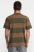 RVCA Dayshift Stripe Tee in Fatigue — Back view
