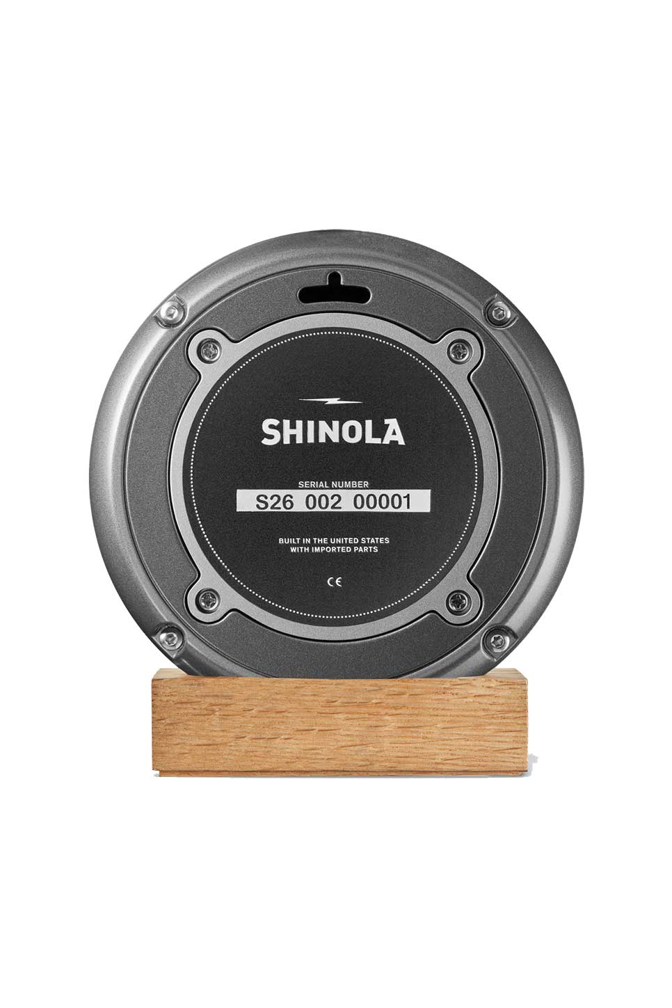 Runwell Desk Clock Dark Gray