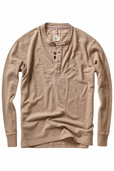 Relwen - Slub Jersey Henley - Lt Camel - Front