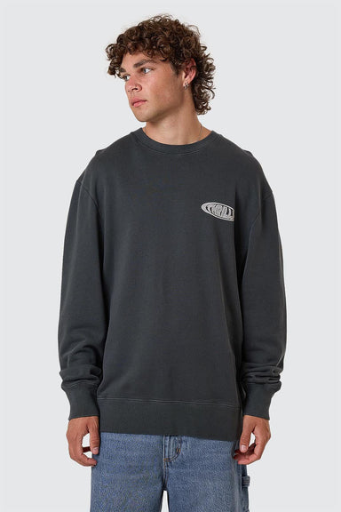 Thrills SHADOWLESS OVERSIZE CREW Ebony Front