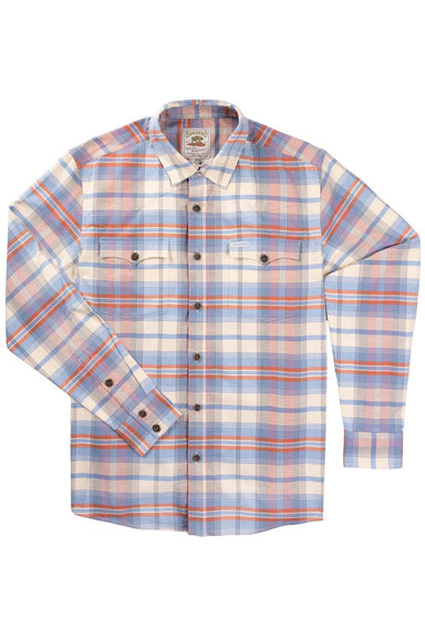 Sendero - Moab Flannel Shirt - Blue/Red - Flatlay