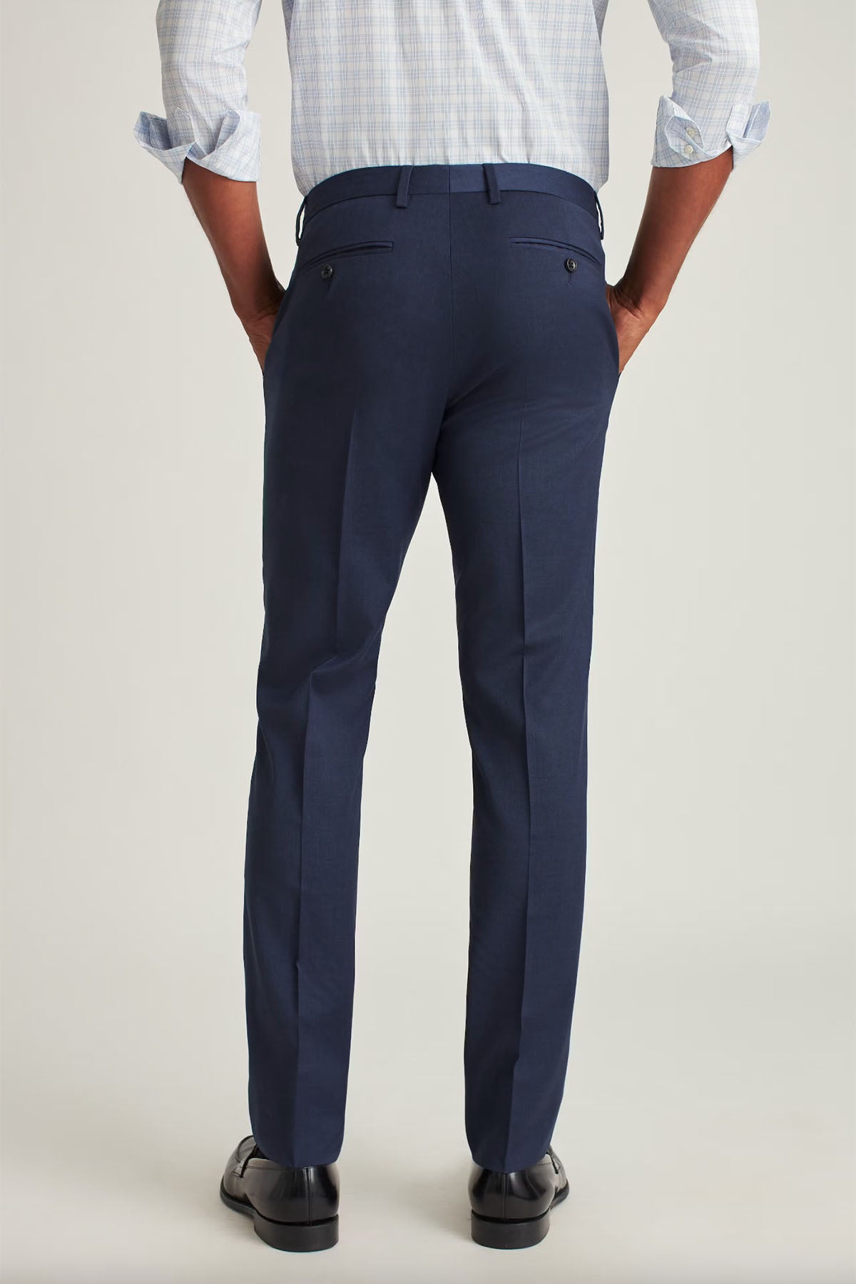 Bonobos - Jetsetter Unhemmed Pant - Lt Navy - Back