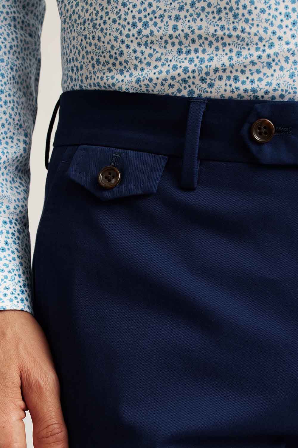  Bonobos - Italian Stretch Cotton Suit Pant - Royal Blue - Detail