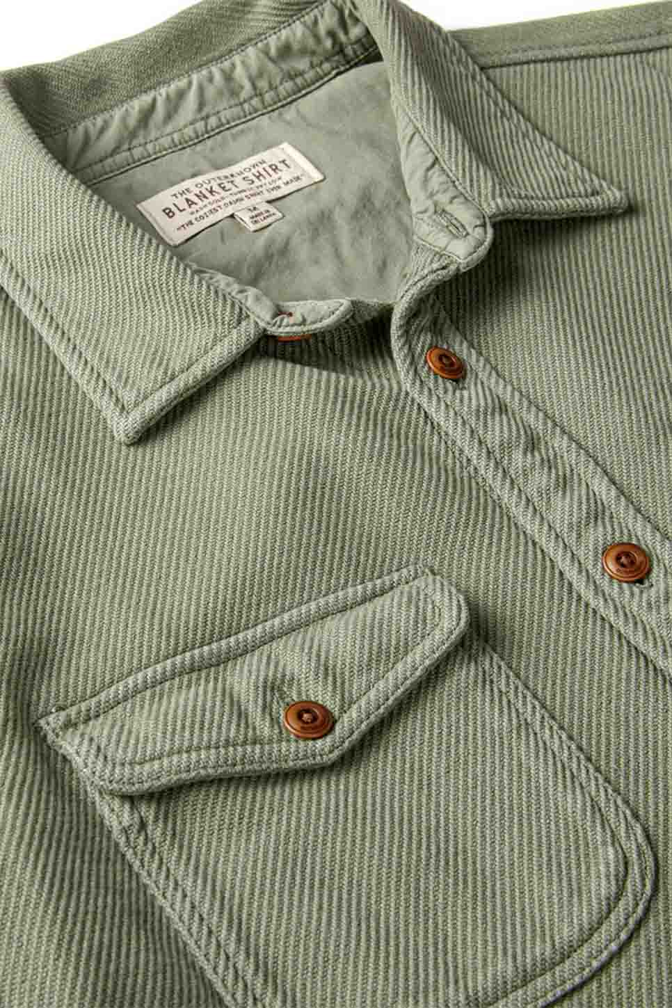 Outerknown - Chroma Blanket Shirt - Off Duty Drab - Detail