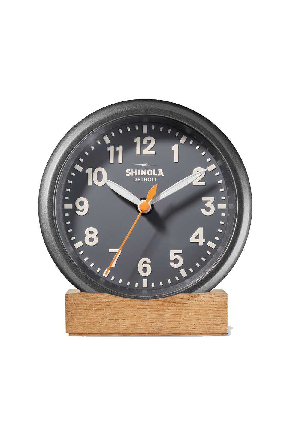 Shinola - Runwell Desk Clock - Dark Gray - Front