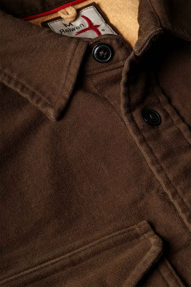 Relwen - Utility Workshirt - Coffee Moleskin - Detail